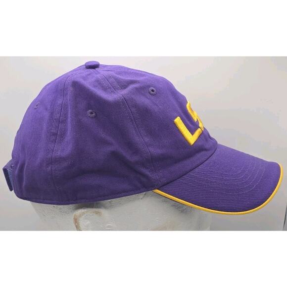 LSU Tigers NCAA Nike Team Strapback Hat Purple Hook and Loop Dad Cap Adult - Picture 7 of 11